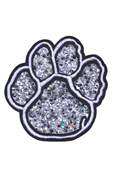 KumaşEvi Stone Paw Patterned Iron-On Applique Arma – 5 cm