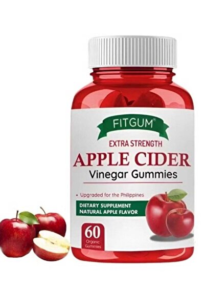 Fitgum FIT GUM Extra Strength ACV Gummies – 60 Count Organic Apple Flavor Sup...