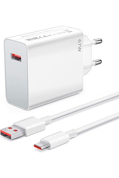 TRUVA Dvr G Redmi K60 Ultra Uyumlu SGTRUVA 67 Watt Hızlı Turbo Şarj Seti Kafa...