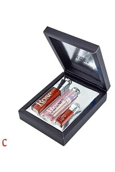 ROSE BERRYY Lip Glow & Glossy Lip Gloss Set, Shade C