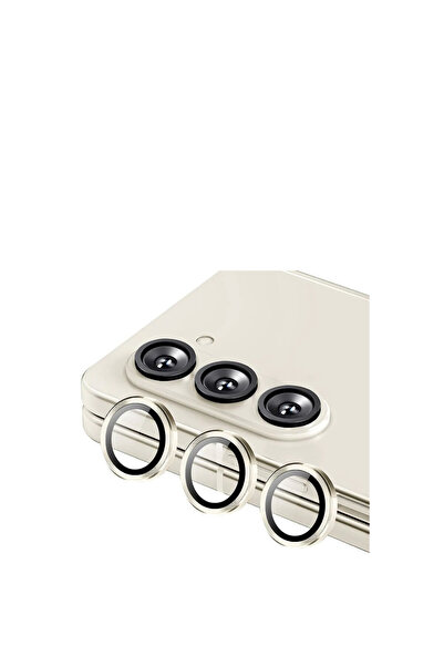 NewFace عدسة كاميرا سامسونج جالاكسي Z فولد 5 فالديز معدنية - كريمي