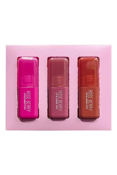ROSE BERRYY Lip and cheek tint, 3 pieces, rose berry