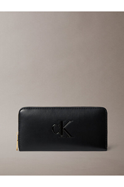 Calvin Klein Calvin Klein dámská černá peněženka Bold s dlouhým zipem