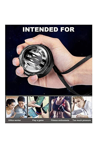 CT STONES Gyro Ball El Bilek Egzersiztopu Otomatik Jiroskop Kol Kuvvet Spor E...