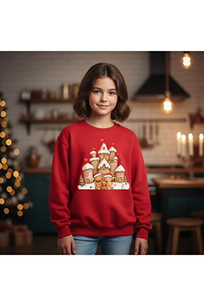 Little Aden New Year's Themed Girls' Cotton Sweatshirt