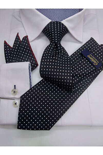 Gutiero ربطة عنق كلاسيكية منقوشة باللون الأسود