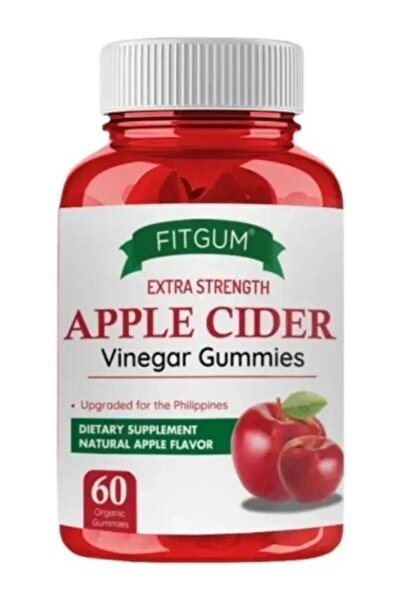 Fitgum علكات خل التفاح من فيت غام ٥٠٠ ملغ | ٦٠ علكة نباتية عضوية | حارق للدهو...