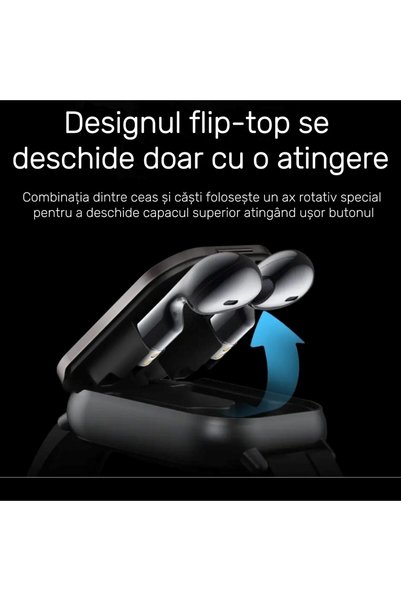 SmartWatch 2 în 1 cu căști wireless