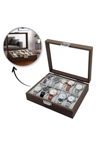 JollyMag Organizer for 10 Watches, Premium with Lock and Glass