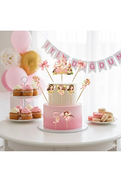 Ays Bridal Peri kızı temalı pasta süsü kürdanı 5yaş