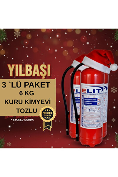 KPR YANGIN YILBAŞI ÖZEL 6 KG KURU KİMYEVİ TOZLU YANGIN SÖNDÜRME TÜPÜ+ 3 ADET