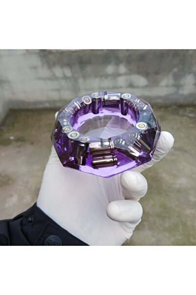 VALOR CO valo 9MM DEKORATİF KÜLLÜK BOŞ KOVAN DETAYLI ÖZEL TASARIM MASAÜSTÜ AKSESUAR (solid color) - PURPLE -