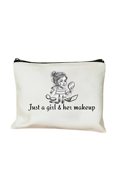 Elbasan Tekstil Kanvas šminka Torba samo devojka i njena šminka Štampano