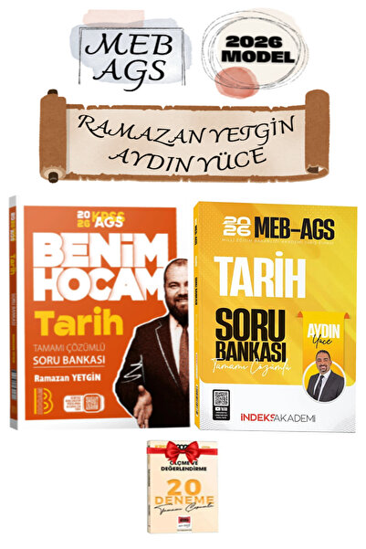 İndeks Akademi Benim Hocam Yayınları 2026 MEB-AGS Ramazan Yetgin Tarih Soru B...