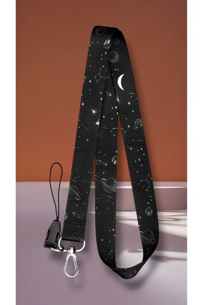 chic crazze حبل تعليق للهاتف بتصميم نمط المجرة ونجمة الكوكب