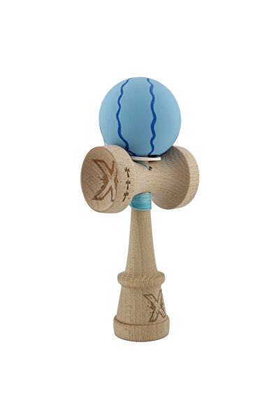 Flippy Kendama X Originala, Flippy, Rubber Grip, Cupe Mari KING SIZE V3, Special Albastru deschis