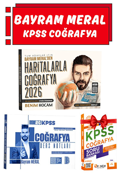 Panem Yayınları Benim Hocam Yayınları 2026 KPSS Bayram Meral Haritalarla Coğr...