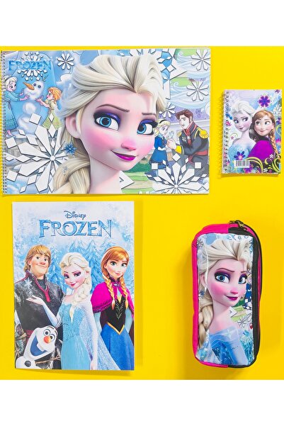 Deniz Oyuncak Elsa boyama kitabı&resimdefteri&ödev defteri&çift fermuarlı kalem kutusu hediyelik