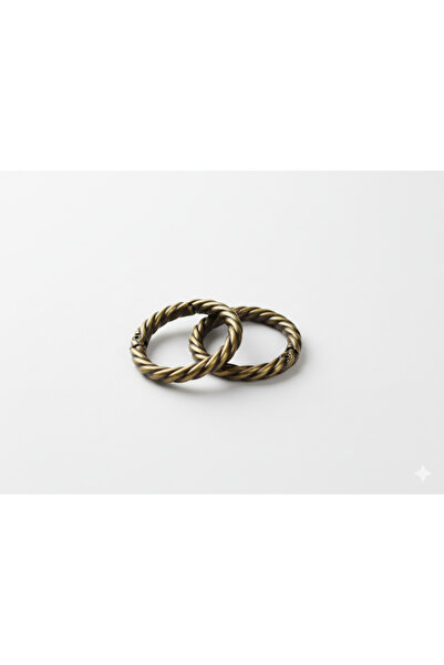 Zeyora حلقة معدنية زنبركية منقوشة، إكسسوار للحقائب (القطر الداخلي 3 سم)، مجمو...