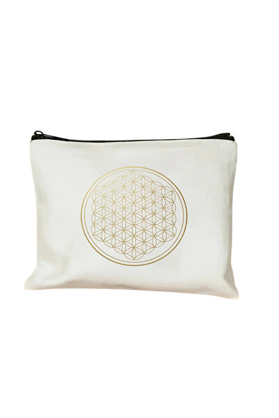 Elbasan Tekstil حقيبة مكياج قماشية زهرة الحياة مطبوع