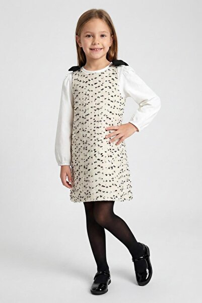 DMB BOYS & GIRLS Dmb Girl's 2-Piece Dress 4-9 Years Old Ecru