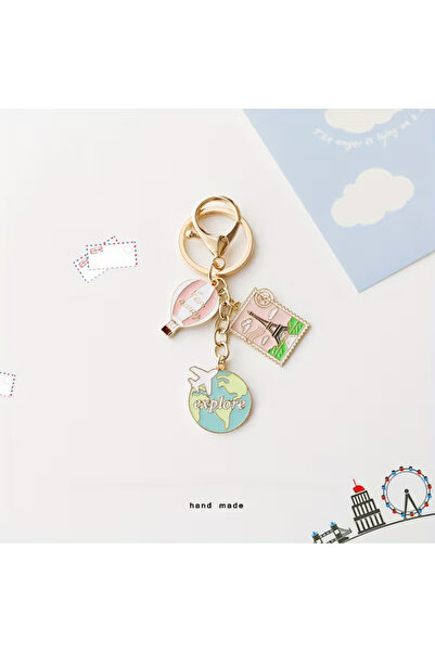 anahtarlık evreni برج ايفل، السفر، بالون الهواء، سلسلة مفاتيح معدنية على شكل ...