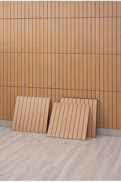 MUBX Kendinden Yapışkanlı Ahşap Duvar Çıtası Desenli Duvar Paneli 30x60cm