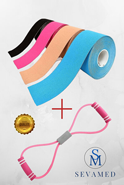 kırmed Kinesio Tape Ağr Bandı Kinezyo Bant Bandajı ve Direnç Bandı Lastiği Pl...