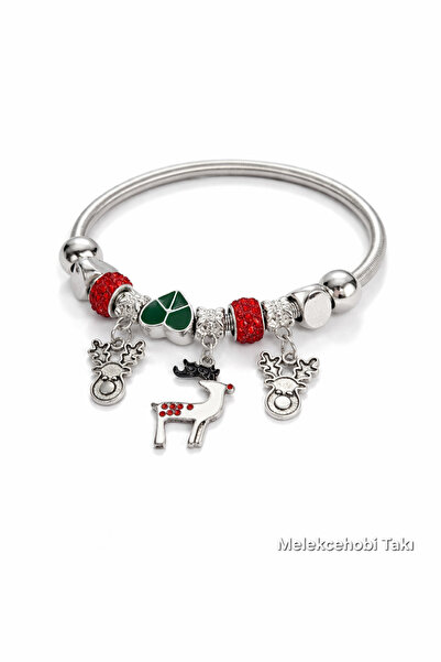 Derlin New Year's Themed Charm Bracelet |   Stylish Design with Deer Detail