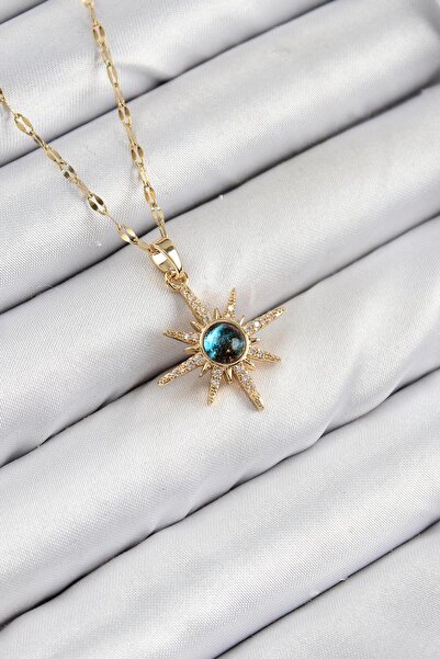 BUTİK AYVİTRİN قلادة نسائية من الفولاذ 316L مصنوعة من حجر الزركون ستار ستار م...