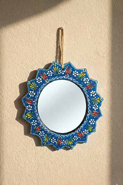 EVCİME El Yapımı İşlemeli Çini Ayna