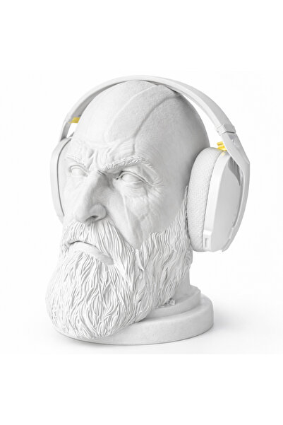 Figürcüm Kratos Büst Kulaklık Standı (God of War) | Beyaz Heykelsi Tasarım Ma...