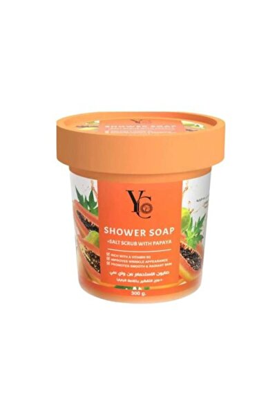 YC صابون استحمام مقشر بالبابايا والملح - 300 غرام