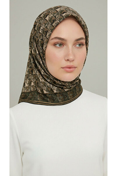 Karaca Eşarp Eșarfă din raion cu model geometric - Kaki