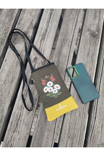 JANJAN Askılı Telefon Çantası,Askılı Cüzdan,Kanvas Telefon Çantası,Bel Çantas...