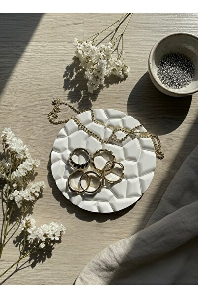 Store Geometrik Desenli Pinterest Taş Tozu Takı Tabağı | Bardak Altlığı | Dekoratif Çok Amaçlı Tabak