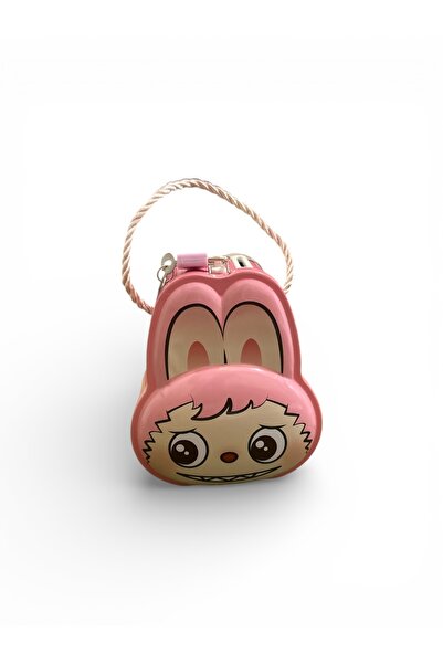 diğerr1 Labubu Desenli Kumbara Kilitli Yedek Anahtarlı