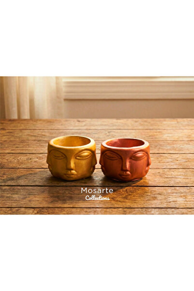 Mosarte Buddha Series Minimalist Abstract Face Vase / Sculpture – Modern Deco...