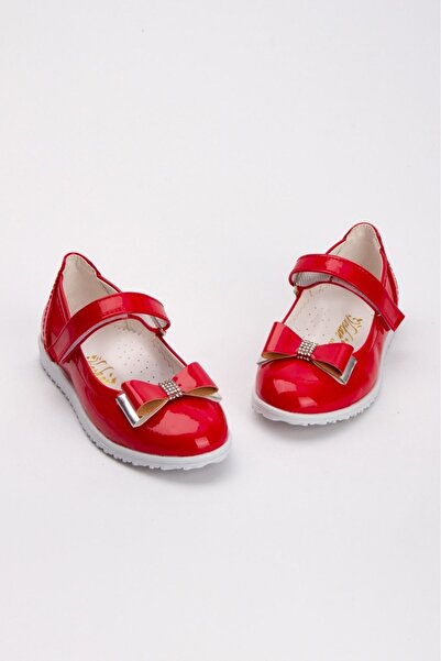 Sare Çocuk Giyim Kırmızı Rugan Kız Çocuk Babet