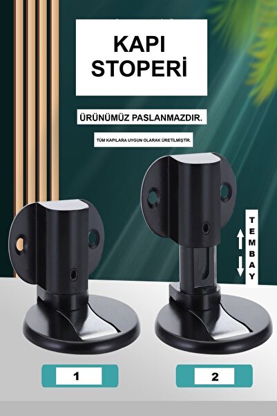 TEMBAY Paslanmaz Mıknatıslı Metal Kapı Stoperi Kapı Tamponu Yapışkanlı Kapı Tutucu Vidalı Kapı Durdurucu