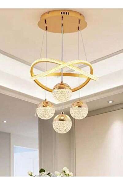 Generic Luxury Restaurant Chandelier Light LED Modern 4lights Aluminum Pendant Light