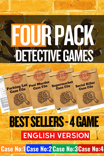 GameBulance Four Packet,Detective Games,Case File,Who Is The Killer,4'lü Ingi...