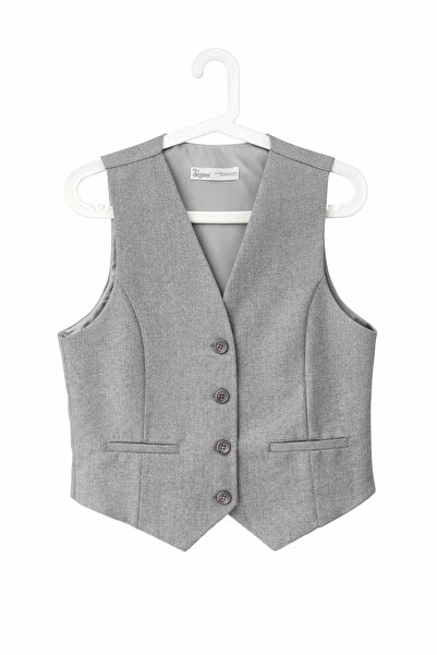 one depot only for quality life سترة نسائية رمادية اللون بياقة على شكل حرف V ...