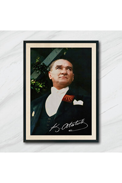 ArtSepeti Mustafa Kemal Atatürk - Poster Çerçevesiz Poster Duvar Tablosu Mode...