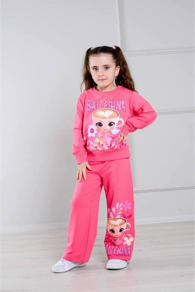 Yağmur Giyim PJK2İ Set pentru copii Ballerina Cappucino cu modele, picior lat...