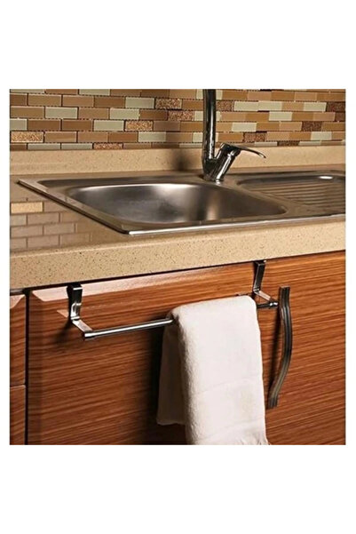 AyrStore Krom Kaplama Çelik Dolap Kapağı Havlu Askılığı 30cm Dolap Kapağı Mut...