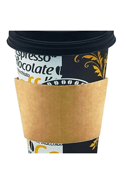 AyrStore Afra Tedarik 12 Oz Siyah Kapaklı Tutamaçlı Karton Bardak Latte Kahve...