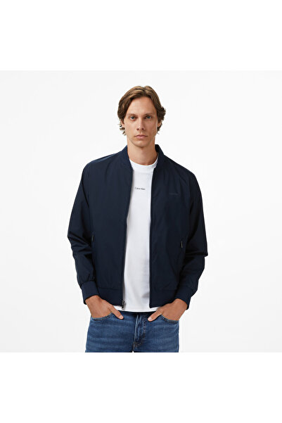 Calvin Klein Matte Bomber Erkek Mavi Ceket