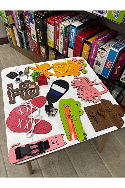 AYNA EĞİTİM MATERYALLERİ İnce Motor Gelişim Seti – Kilitli, Fermuarlı, Bağcık...
