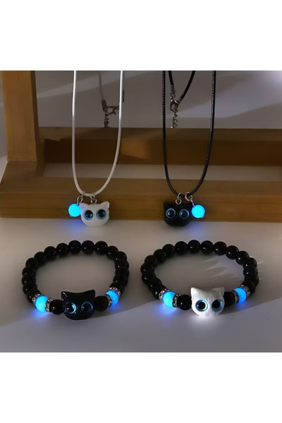 HBGSHOP Gecenin Öfkesi ve Işığın Öfkesi Karanlıkta Parlayan 4'lü Sevgili Seti...